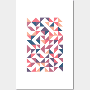 Creative Geometric Colourful Triangle Pattern #3 Posters and Art